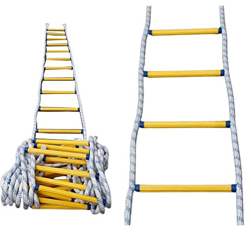 SBCGFY Escalera de Emergencia contra Incendios de 2 a 6 Pisos, Resistente al Fuego, con Cuerda de Seguridad, para emergencias laborales, Respuesta de Seguridad, autorr(5M/16Ft)