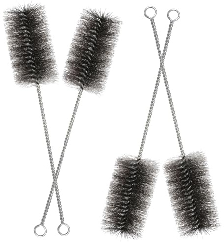 4 Stück Ofenrohrbürste 40mm für schwierige Ecken, Schornsteinbürste Rohrbürsten Universal Kleiner Kaminreiniger Entrußer für Drahtbürste Stahldraht Besen zur Reinigung von Heizkesseln und Rohren