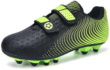 Baodenvi Fotbollsskor pojkar fotbollsskor flickor fotbollsskor barn konstgräs spikar friidrott professionella träningsskor halkfria andningsbara inomhus utomhus unisex 1-13 UK