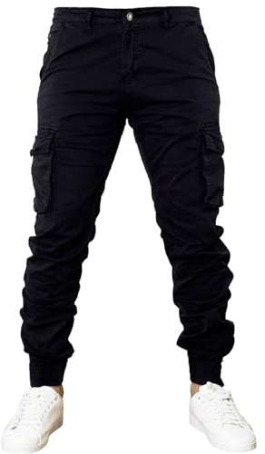 Toocool G6538 – Pantalon homme cargo militaire avec poches latérales, décontracté, en coton, 38