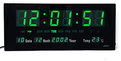 Starlet24 JH3615 JH3615 Horloge murale à LED avec minuteur Vert