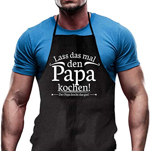 Shirtoo Kochschürze Lass das mal den Papa Kochen - Lustiges Geschenk für Väter und Hobbyköche zum Geburtstag oder zu Weihnachten