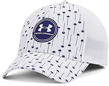 Under Armour ISO-Chill Driver Mesh Caps für Herren, (103) Weiß/Sonar Blau, M/L