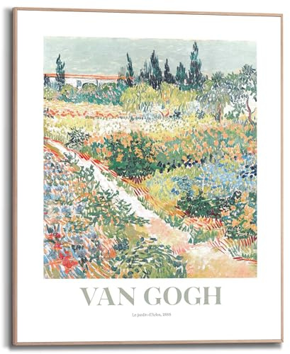 REINDERS Gerahmtes Bild, Van Gogh - garden des Arles, Wohnzimmer, Poster, Wanddeko, Room Decor, MDF, Grün, 50 x 40