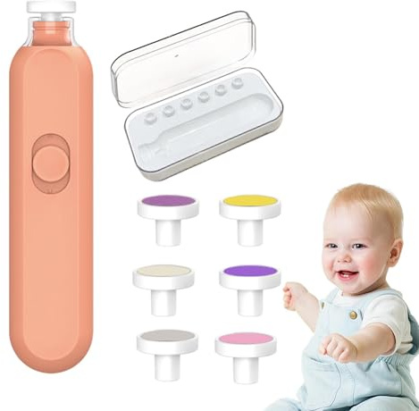 Lima per unghie elettrica per bambini - Tagliaunghie per bambini con luce elettrica rotante a 360 gradi lima per unghie per bambini a basso rumore tagliaunghie per ragazze e ragazzi