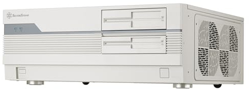 Silverstone Technology SST-FLP01W HTPC ATX Desktop Retro Style HTPC Case, USB Type-C