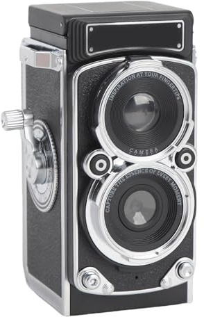 Vintage Mini Digital Camera, 1080p FHD Video & 12MP Foton Portable TLR Style Retro Autofocus Point och Shoot Compact Vlogging Camera med Dubbla Filter för Nybörjare Tonåringar (128 GB)