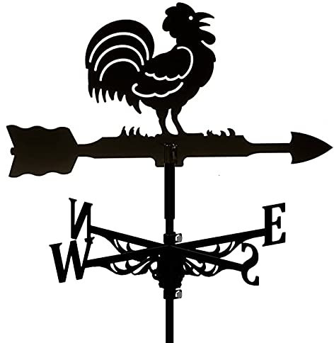 YXKJHH Girouette en Forme de Coq, Piquet de Jardin en Acier Inoxydable, Outils de Mesure, indicateur de Direction du Vent, Convient pour Les Produits métalliques d'extérieur, 35 à 50 cm