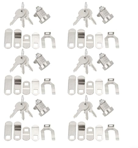 Gdfnmogo Kit di ricambio per serratura delle cassette postali per L-1172C con 3 chiavi, set di serrature a cilindro in lega di zinco, per cassette postali, guardaroba, giornali, accessori hardware