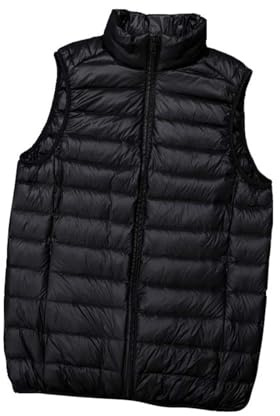 Gilet Uomo Da Lavoro, Gilet Imbottito Uomo Con Collo Alto, Giacca Smanicato Caldo Con Tasche a Cerniera Giubbotto Senza Maniche Antivento Termica In Piumino Perfetta Per Outdoor E Escursionismo