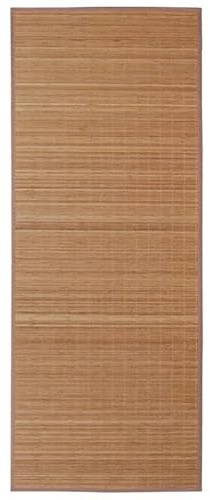Elegans bambumatta 150 x 200 cm rektangulär – naturlig och hållbar med polypropenkant – perfekt för vardagsrum, sovrum – miljövänlig och enkel skötsel