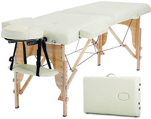BestMassage Massage Bed Portable Massage Table 24 in Wide Lash Bed Heigh Adjustable 2 Folding with Non-Woven Bag for Spa Footmassage Facial CareSpa Tattoo