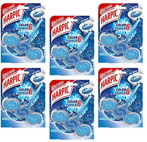 HARPIC Lot de 6 Blocs WC Color Power Eau Bleue