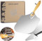 HOMGEN Aluminum Pizza Paddle with 10 Inch Detachable Wooden Handle Easy to Clean Pizza Shovel 12 * 13.78 Inch Size Pizza Peel Spatula with Pizza Wheel for Family Pizza Oven Baking Pizza etc