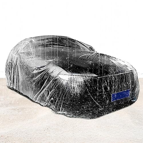 Funda para coche de larga duración de polietileno, funda para coche de protección contra la intemperie, lona para cubrir el coche con protección resistente a los rayos UV, lona para cubrir