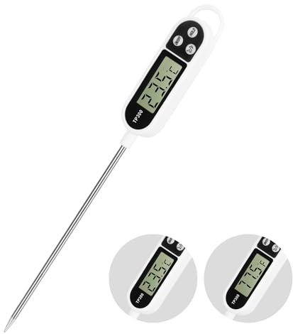 Termometro da Cucina, Termometro Cucina digitale A Lettura Istantanea con Sonda Lunga per Carne, Barbeque, Vino, Latte, Dolci, Griglia
