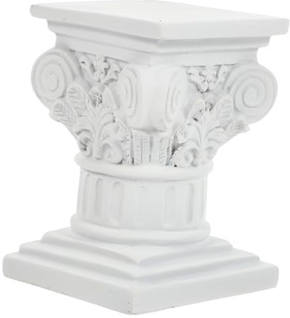 HOOTNEE Roman Pillar Statue Home Decor Small Square Roman Column Sculpture Vintage Style Carved Resin Ornament for Garden and Indoor Landscaping