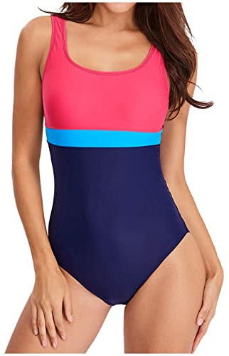 Bañadores Mujer Reductores Rebajas,Traje de Baño Mujer Una Pieza Bañadores Mujer con Relleno Push Up Bañador Mujer Playa Deportivo Cintura Alta Bikini Mujer Bañador Natacion Mujer Swimwear Beachwear