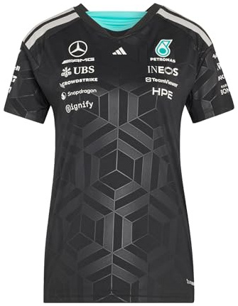 adidas Women's Mercedes - AMG Petronas Formula 1 Team Driver Jersey, Black, S