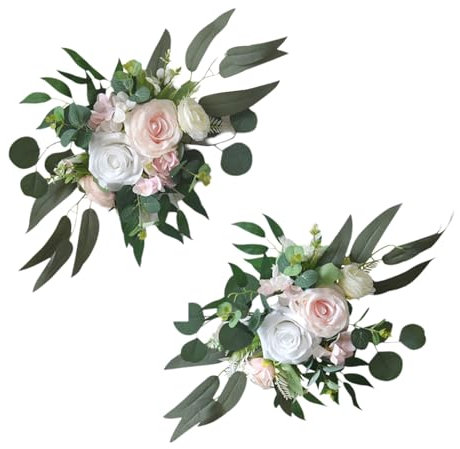 2 pezzi fiori artificiali festoni decorativi festoni per cerimonia di nozze segno ricevimento sfondo decorazione del partito