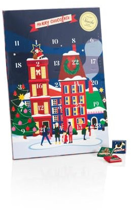 Venchi, Classic Advent Calendar 2025, 24 Assorted Granblend Milk and 75% Extra Dark Chocolates, Limited Edition, 6.4 oz, Gluten-Free, Free from Colourings and Preservatives, Gift Idea