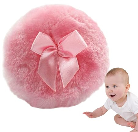 Poudre pour BSB – Poudre ronde ultra douce pour le corps du visage avec arche – Applicateur de poudre corporelle pour adultes et bébés enfants, outil de maquillage sec pour l'application de poudre