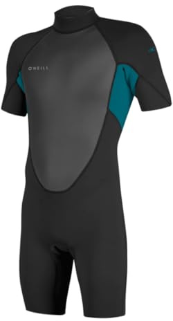 O'NEILL 2026 Hommes Reactor-2 2mm Back Zip Shorty Combinaison Néoprène 5041B - Black/Tide Pool