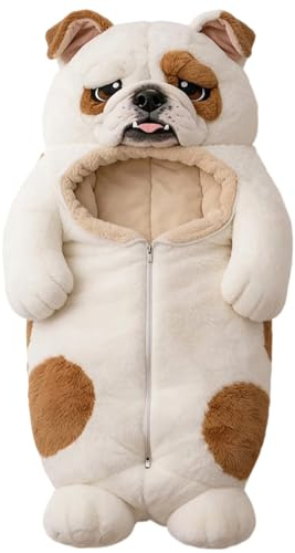 Sacco a pelo in peluche con stampa di gatto, 175 x 80 cm, per adulti, con morbida fodera in flanella, coperta calda a tema gatto per casa, campeggio, lavabile in lavatrice, cane H