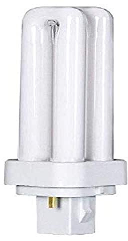 Merriway BH07420 (5 Pcs) Energy Saving CFL G24D Compact Lamps, Double Tube with 2-Pin Base, 18W Cool White - Pack of 5 Pieces