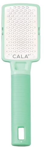 CALA Silky Glide Pro Callus Remover Foot File (Mint), Stainless Steel Micro-File Wide Surface for Wet/Dry Skin, Ultra-Soft Handle for Comfort & Control, Reusable, Easy-Clean