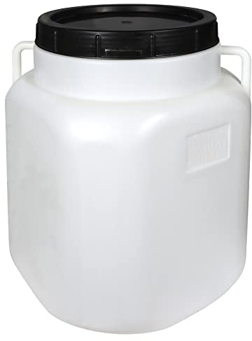 BAUPROFI Fass 20L quadratisch mit Deckel weiß Behälter lebensmittelecht Aufbewahrung
