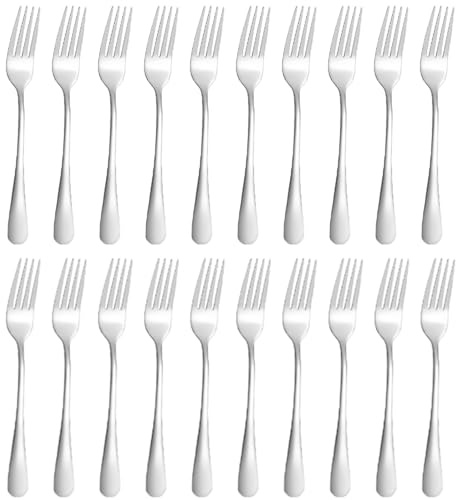 Gafflar uppsättning av 18 delar rostfritt stål middagsgafflar bordsgafflar spegel polering bestick gafflar set tårtgafflar efterrättsgafflar för hem kök och restaurang