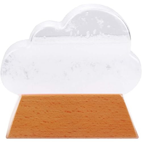 Predictor meteorológico de vidrio de tormenta 1 cs vidrio de tormenta en forma de nube estación de pronóstico del tiempo vidrio de tormenta predictor meteorológico decoraciones de gotas de agua blanco