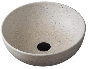 UWYTGF Cloakroom Basin Countertop Basin Single Basin Ceramic Bathroom Round Washbasin Household Outdoor Cloakroom Sink