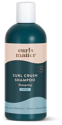 Curls matter - Curl Crush Shampoo 250ml - Shampoing Cheveux bouclés - Formule douce qui respecte la fibre capillaire - Volume et Douceur - 92% d'ingrédients naturels, sans sulfates ni silicones -300ml