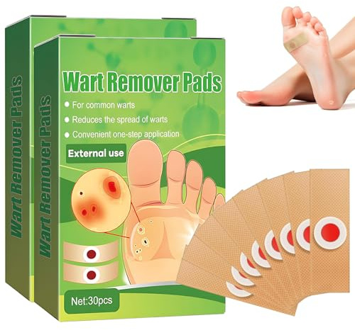 Wart Remover，60PCS Verruca Treatment Pads Patches，Plantar Wart Remover for Hands， Effective Deep Verruca Removal，Non-Irritating, Pain Relief