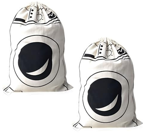 HMCEY 2 Pezzi Sacco Biancheria Sporca da Viaggio 46 X 62 cm,Sacco Panni Sporchi Salvaspazio,Sacchetti Lavanderia Hotel,Sacchetto Portabiancheria In Stoffa,Sacca da Bucato con Coulisse,Laundry Bag
