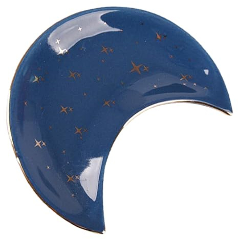 Vassoio Porta Gioielli Luna - Piattino Portagioie i keramik | Organisatör Da Scrivania och dekorativ accessoar | Per Bagno, kamera, hus, kontor och förvaring elegant i Anelli, Orecchini