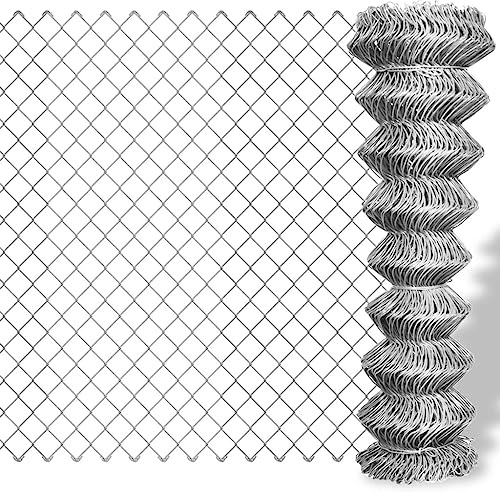 Clôture en grillage 15 x 1,5 m - En acier galvanisé - Argenté - Robuste et durable - Pratique