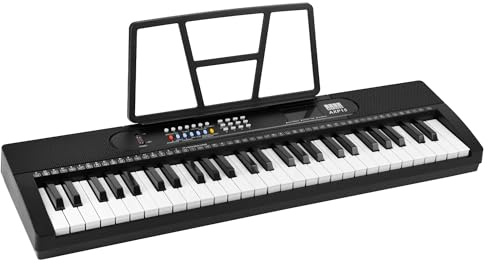 Axus AXP15 portabel keyboard/piano med 54 minitangenter och notställ, nätadapter och mikrofon