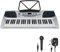 Axus AXP15 tragbares Keyboard-Piano mit 54 Mini-Tasten, Notenständer, Netzteil und Mikrofon