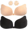 BDSMYOU Klebe BH Push Up Trägerlos Unsichtbar Rückenfrei Mit Nippel Cover, 2 Stück Silikon Wiederverwendbar Ohne Bügel Selbstklebend für Abendkleid (B Cup)