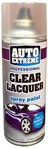 3x 400ml Clear Lacquer Spray Paint, Automotive Paint Sprayer, Multipurpose Exterior Black Spray Paint Matt, Interior Metal Spray Paint, for Cars, Bikes,Vans, Metal, Wood