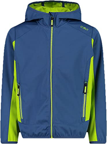 CMP Jungen Softshelljacke, Dusty Blue-Limegreen, EU 164