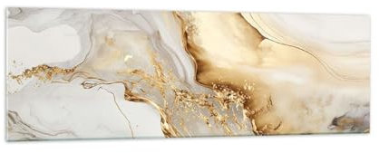 Quadro su Vetro 160x50cm Stampe da Parete in Vetro Marmo Fascino Elegante Grandi XXL Decorazione Murale Camera da Letto Cucina 1 pezzo Quadri Moderni Soggiorno Grafica Immagini Wall Art GAB160x50-5730