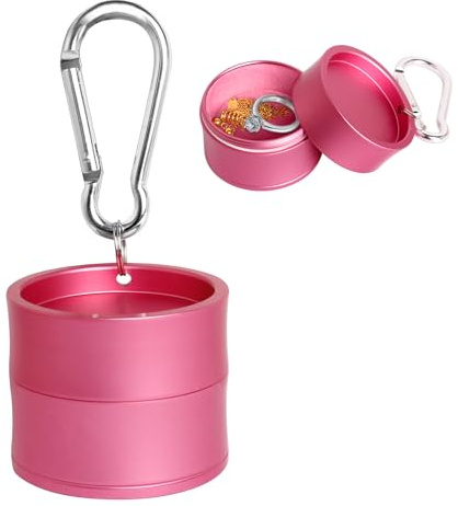 KONIDUN Mini Travel Ring Holder Keychain, Portable Jewelry Holder Keychain