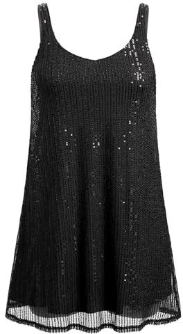 AGYMNX Vestido de lentejuelas para mujer, sexy, cuello en V, espalda descubierta, brillante, tubo de purpurina, club, cóctel, fiesta