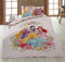 Mädchen-Bettwäsche Prinzessin Rapunzel, Cinderella, Arielle, Schneewittchen, rosa mit tollem Blumen-Motiv, Kissenbezug 80x80 + Bettbezug 135x200, 100% Baumwolle
