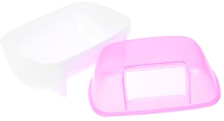 Toddmomy Casa de Baño para Arena de Hámster y Chinchilla Pequeña Contenedor Plástico Resistente y Fácil de Limpiar con Baño de Arena Perfumada de Color Rosa