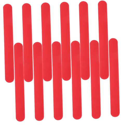 FELTECHELECTR 12 Pièces Bracelets Slap Silicone Blancs Bracelets Poignets DIY Souples Résistants pour Peinture Fêtes Anniversaire Halloween et Noël